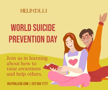 Free World Suicide Prevention Day Event Banner Template to Edit Online