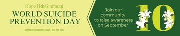 Free World Suicide Prevention Day Reddit Banner Template to Edit Online