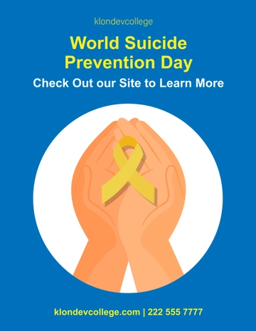 Free World Suicide Prevention Day  Flyer Template to Edit Online