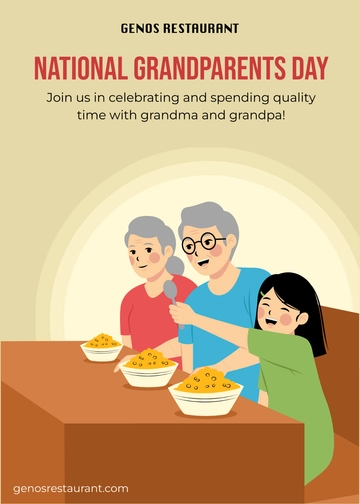 Free National Grandparents Day Invitation Template to Edit Online