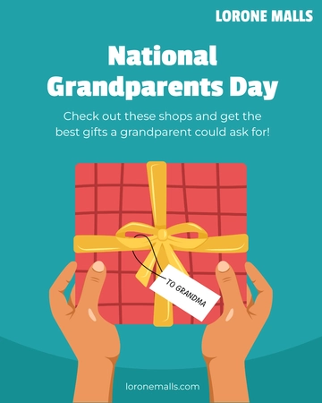 Free National Grandparents Day Linkedin Vertical Post Template to Edit Online