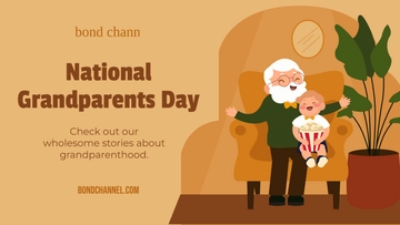 Free National Grandparents Day Youtube Banner Template to Edit Online