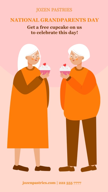 Free National Grandparents Day  Whatsapp Status Template to Edit Online