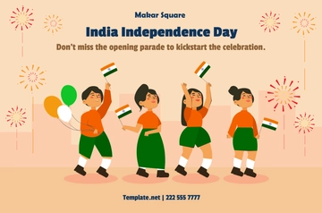 Free India Independence Day Banner Template to Edit Online