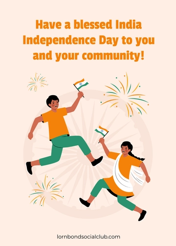 Free India Independence Day Message Wishes Template to Edit Online