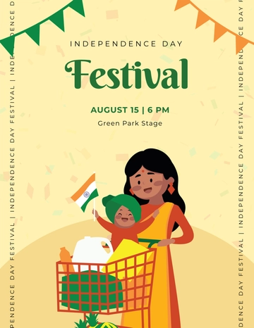 Free India Independence Day Flyer Template to Edit Online