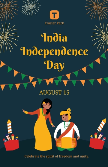 Free India Independence Day Poster Template to Edit Online