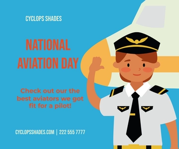 Free National Aviation Day Ad Banner Template to Edit Online