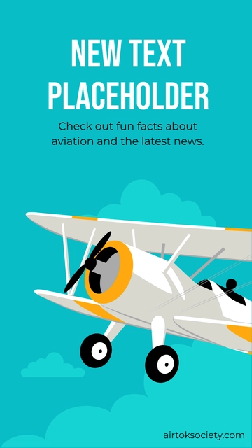 Free National Aviation Day Tiktok Reel Prompt Template to Edit Online