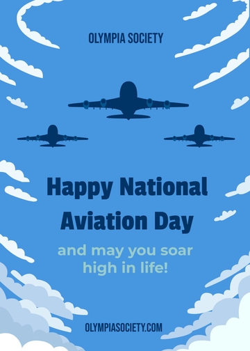 Free National Aviation Day Message Wishes Template to Edit Online