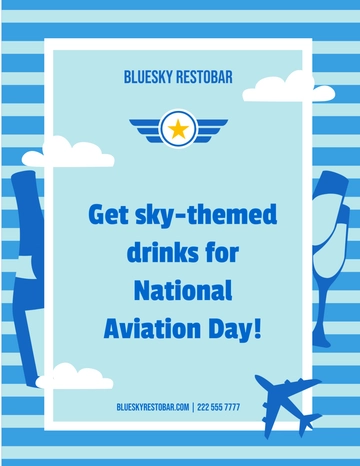Free National Aviation Day Sales Promotion Template to Edit Online