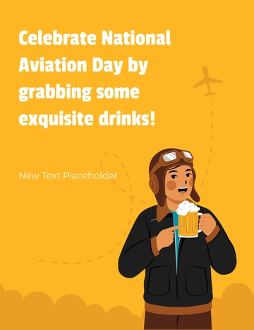 Free National Aviation Day Flyer Template to Edit Online