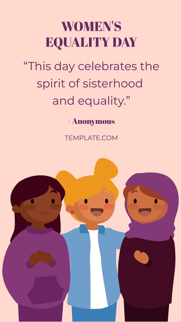 Free Womens Equality Day Quote Template to Edit Online