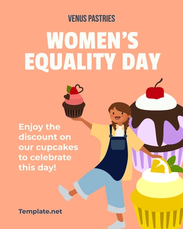 Free Womens Equality Day Twitter Post Template to Edit Online