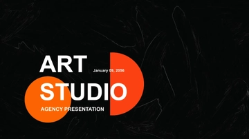 Free Art Studio Agency Presentation Template to Edit Online