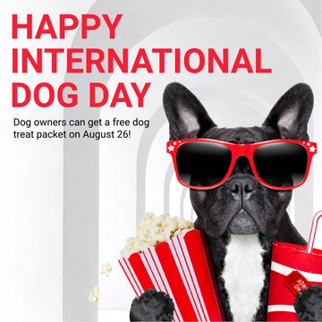 Free International Dog Day  WhatsApp Post Template to Edit Online Free International Dog Day  WhatsApp Post Template to Edit Online