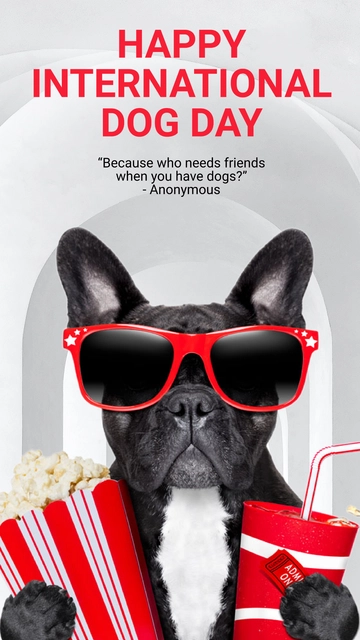 Free International Dog Day  Quote Template to Edit Online