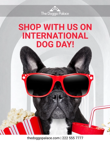Free International Dog Day  Sales Flyer Template to Edit Online