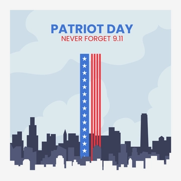 Free Patriot Day Clipart Template to Edit Online
