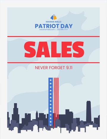 Free Patriot Day Sales Flyer Template to Edit Online