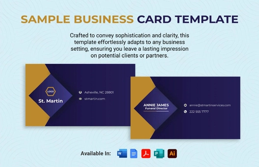 Sample Business Card Template
