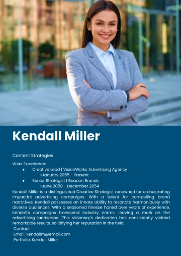 Free Advertisement Bio Template to Edit Online