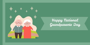 Free National Grandparents Day Blog Banner Template to Edit Online