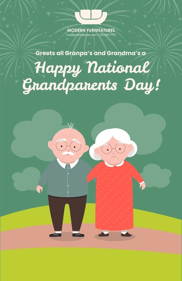 Free National Grandparents Day Poster Template to Edit Online