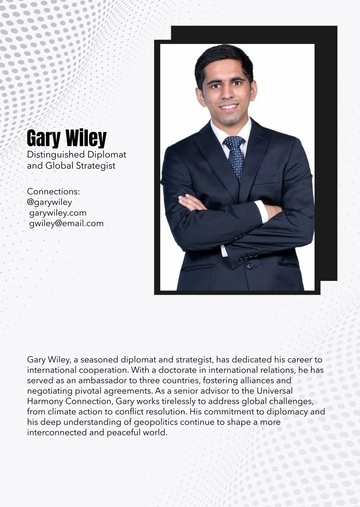 Free Political Bio Template to Edit Online