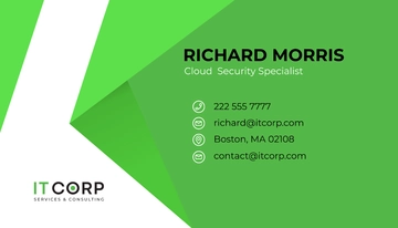 Free IT Cloud Consulting & Implementation Business Card Template to Edit Online
