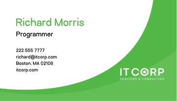 Free IT Mobile App Development Business Card Template to Edit Online