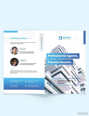 Commercial Real Estate Broker Bi-Fold Brochure Template