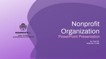 Free Nonprofit Organization PowerPoint Presentation Template to Edit Online