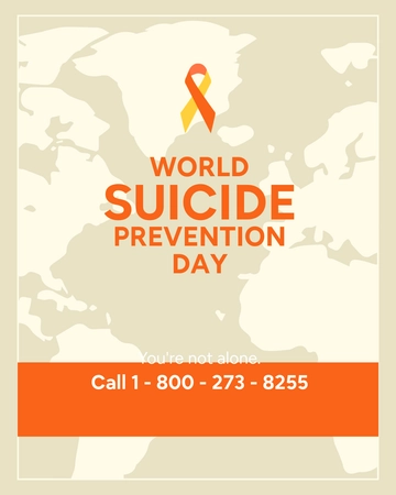 Free World Suicide Prevention Day Facebook Post Template to Edit Online