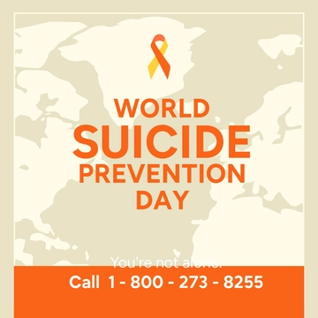 Free World Suicide Prevention Day Instagram Post Template to Edit Online
