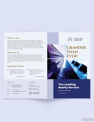 Luxury Property Realtor Bi-Fold Brochure Template