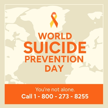 Free World Suicide Prevention Day LinkedIn Post Template to Edit Online