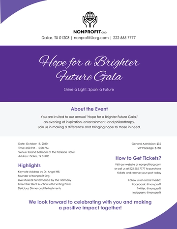 Free Nonprofit Organization Event Flyer Template to Edit Online