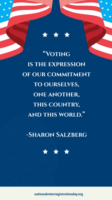 Free National Voter Registration Day Quote Template to Edit Online