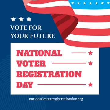 Free National Voter Registration Day Instagram Post Template to Edit Online Free National Voter Registration Day Instagram Post Template to Edit Online