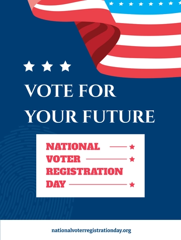 Free National Voter Registration Day Threads Post Template to Edit Online