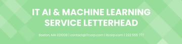 Free IT AI & Machine Learning Services Letterhead Template to Edit Online