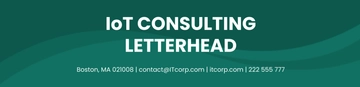 Free IoT Consulting Letterhead Template to Edit Online