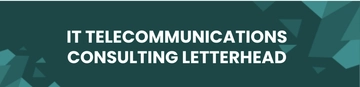 Free IT Telecommunications Consulting Letterhead Template to Edit Online