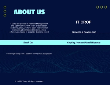 Free IT Network Management & Optimization Company Profile Digital Brochure Template to Edit Online