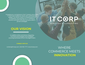 Free IT E-Commerce Solutions Company Profile Digital Brochure Template to Edit Online