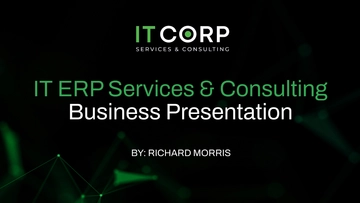 Free IT ERP Services & Consulting Business Presentation Template to Edit Online