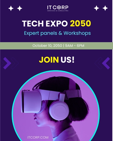 Free IT Tech Event Instagram Post Template to Edit Online
