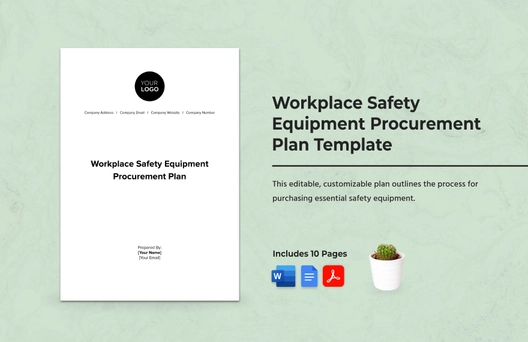 Workplace Safety Equipment Procurement Plan Template