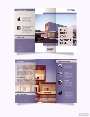 Residential Property Management Tri-Fold Brochure Template